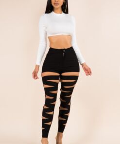 Front Cut Out Skinny Jeans