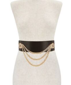 Belt w/Drape Gold Chain