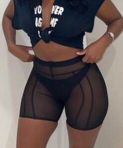 Stretch See Through Shorts
