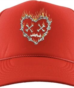 Flaming Heart Trucker Hat