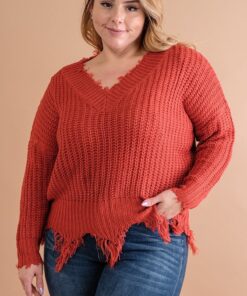 Distressed sweater