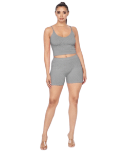 Knit Crop Top/Short Set