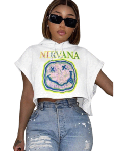 Nirvana Oversized Cropped Hoodie