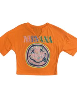Nirvana Cropped V-Neck Tee