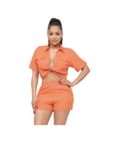 Front Twist Short Set
