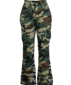 Casual Camo Patchwork Pants