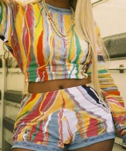 Multi Color Short Set