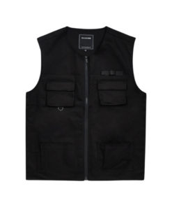 Luther Cotton Vest Black