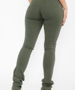 High Waist Super Stretch Stacked Pants